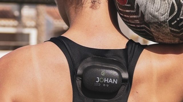 Female Football Player Wearing a Johan Sports Heart Rate Vest
